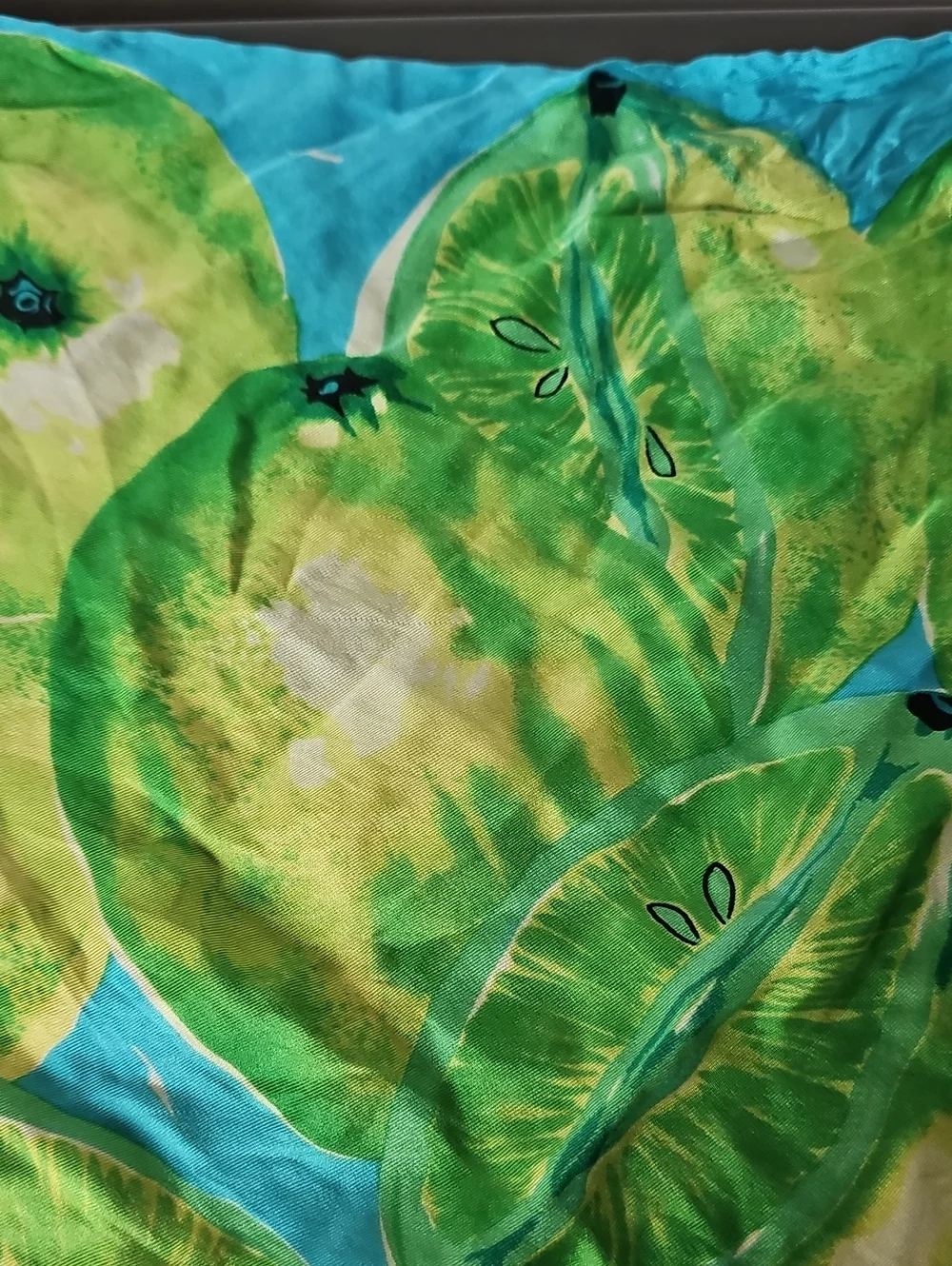 Vintage Echo 20x20 Silk Lime Scarf